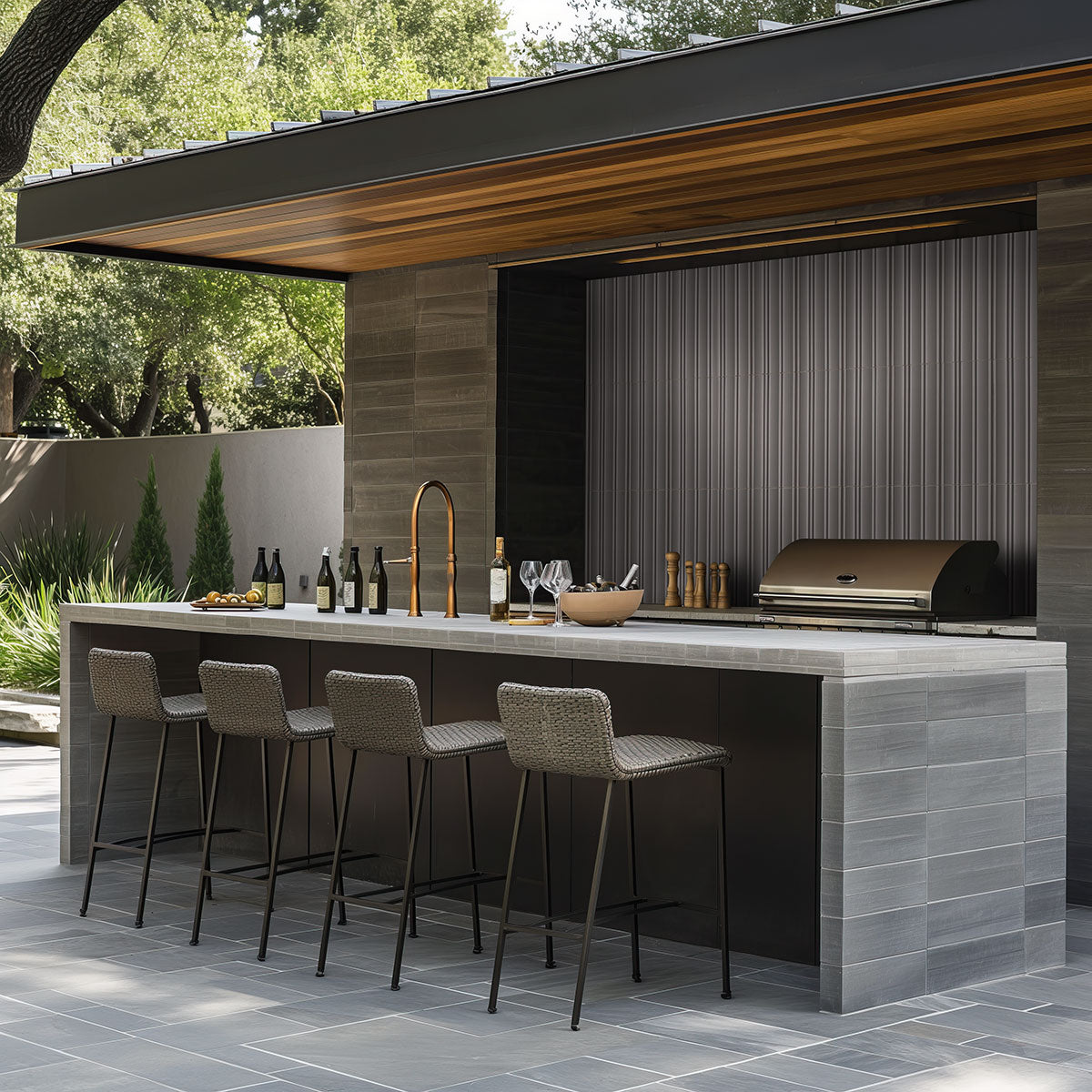 MSI Folk Charcoal 7 x 16 Satin Porcelain tile (NWGFOLCHA7X16) – MSI room scene