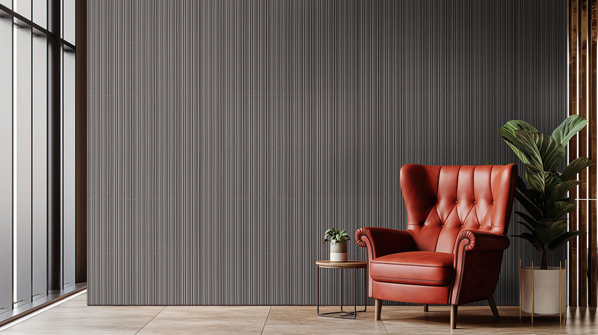 MSI Folk Charcoal 7 x 16 Satin Porcelain tile (NWGFOLCHA7X16) – MSI room scene (living room)