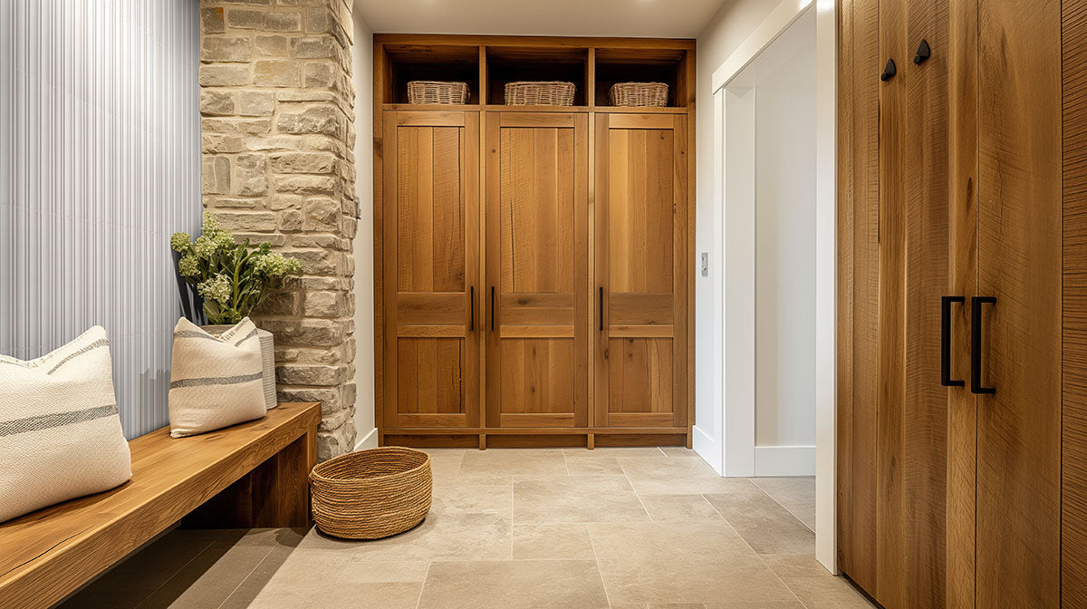 MSI Folk Pearl 7 x 16 Satin Porcelain tile (NWGFOLPEA7X16) – MSI room scene (entryway)