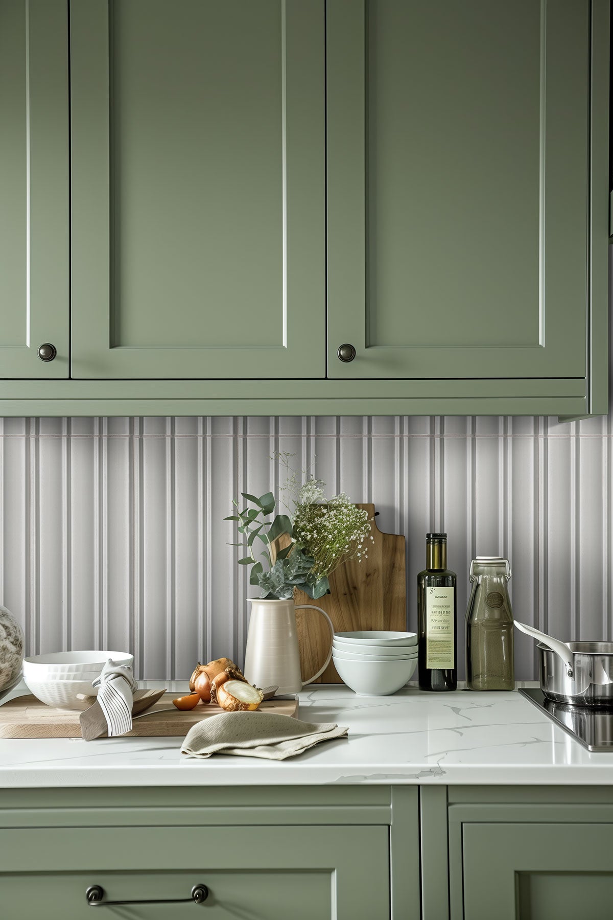 MSI Folk Silver 7 x 16 Satin Porcelain tile (NWGFOLSIL7X16) – MSI room scene (kitchen)