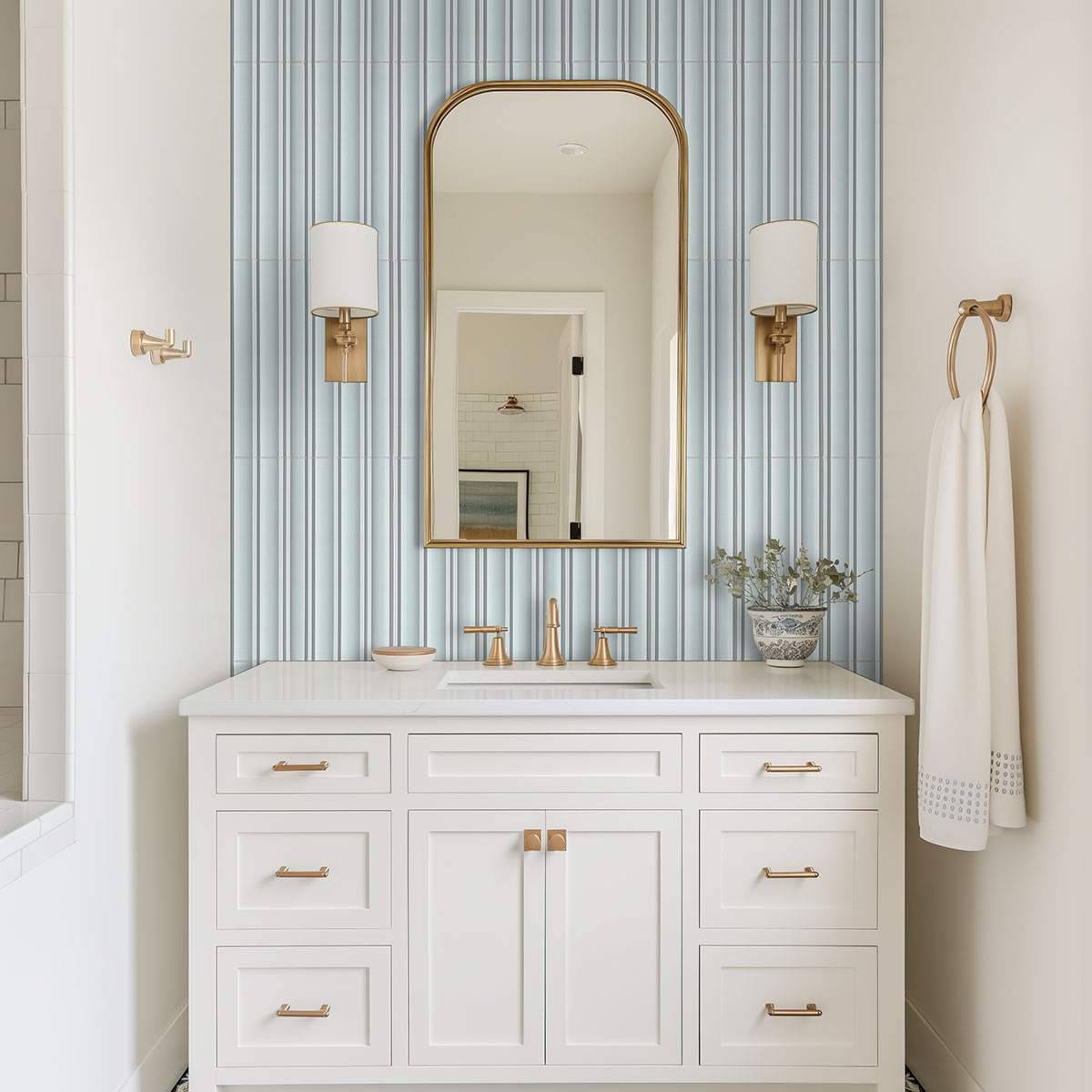 MSI Folk Sky 7 x 16 Satin Porcelain tile (NWGFOLSKY7X16) – MSI room scene (bathroom)