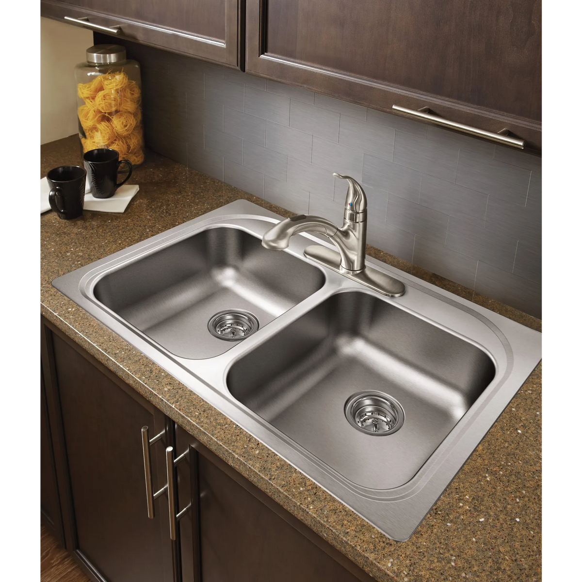 Moen Integra Single-Handle Low-Arc Pullout Kitchen Faucet 67315 in Spot Resist Stainless (67315SRS) - view 5