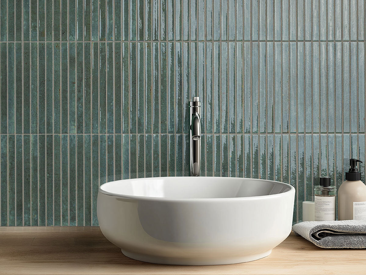 MSI Gems Caraibi 5 x 10 Glossy Porcelain tile (NWGGEMCAR5X10G) – MSI room scene (bathroom)
