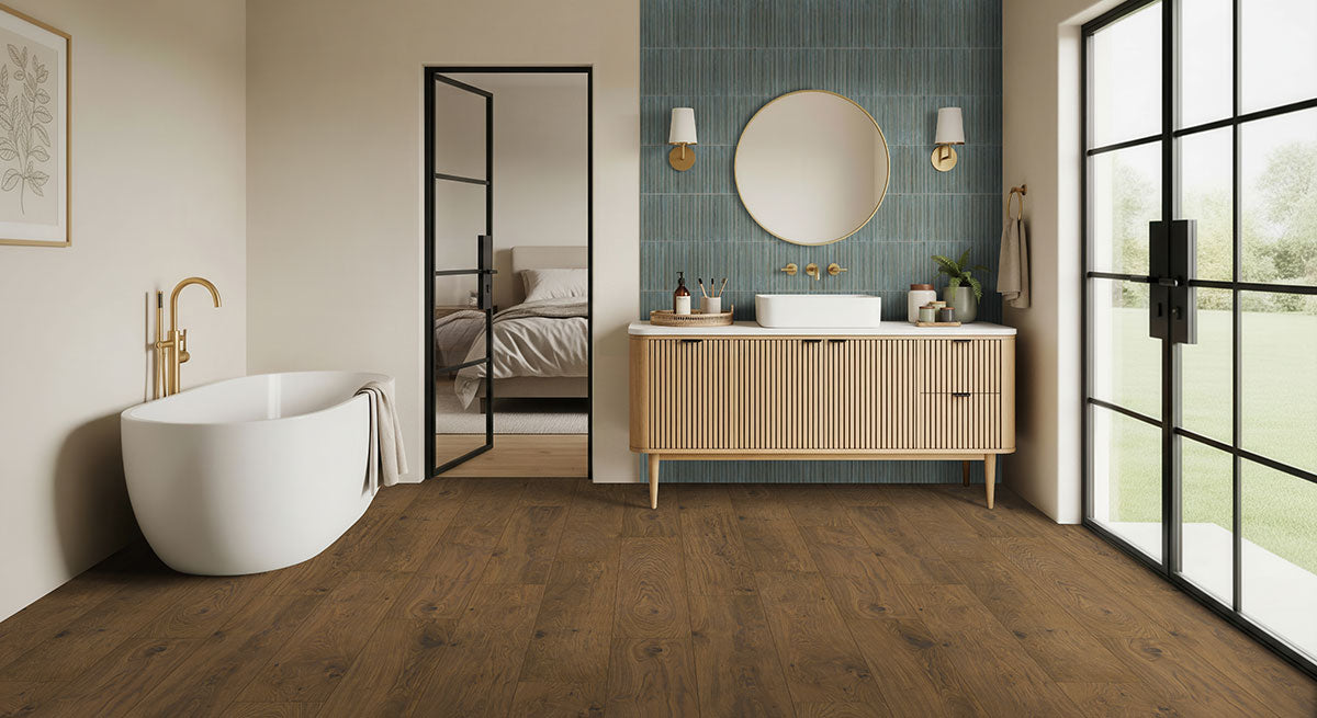 MSI Gems Caraibi 5 x 10 Glossy Porcelain tile (NWGGEMCAR5X10G) – MSI room scene (bathroom)