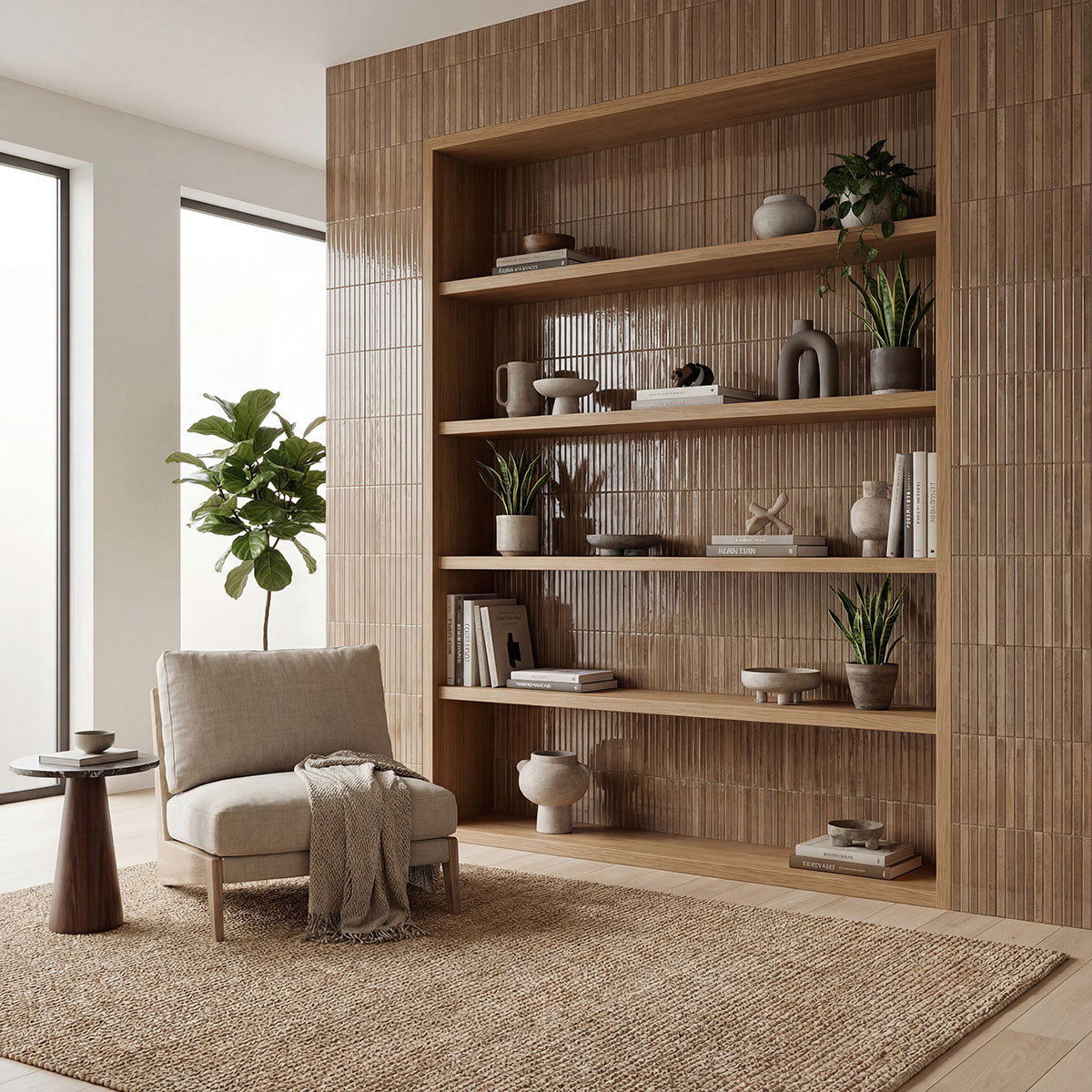 MSI Gems Chocolate 5 x 10 Glossy Porcelain tile (NWGGEMCHO5X10G) – MSI room scene