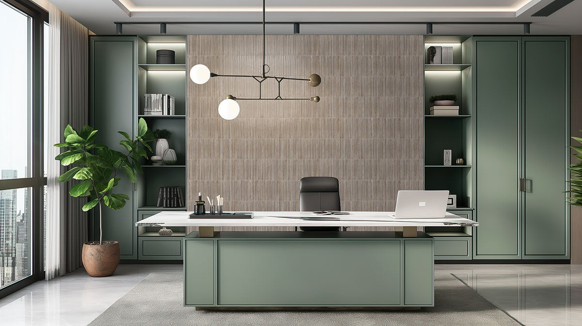 MSI Gems Grigio 5 x 10 Glossy Porcelain tile (NWGGEMGRI5X10G) – MSI room scene
