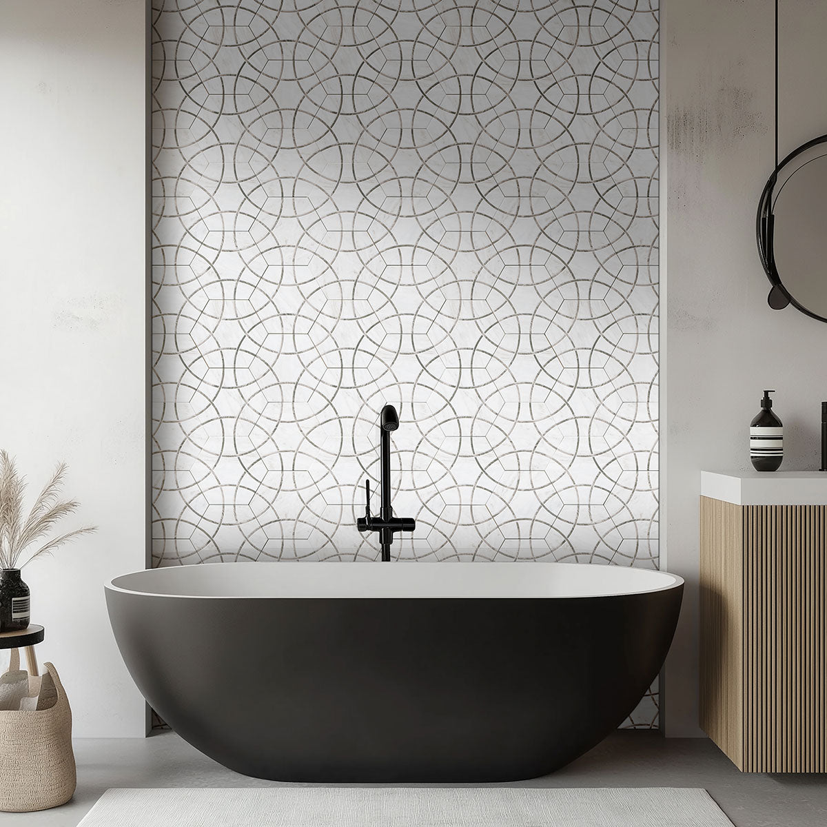 MSI Geoglam Cloud 11 x 13 Matte Porcelain tile (NGEOCLO11X13) – MSI room scene