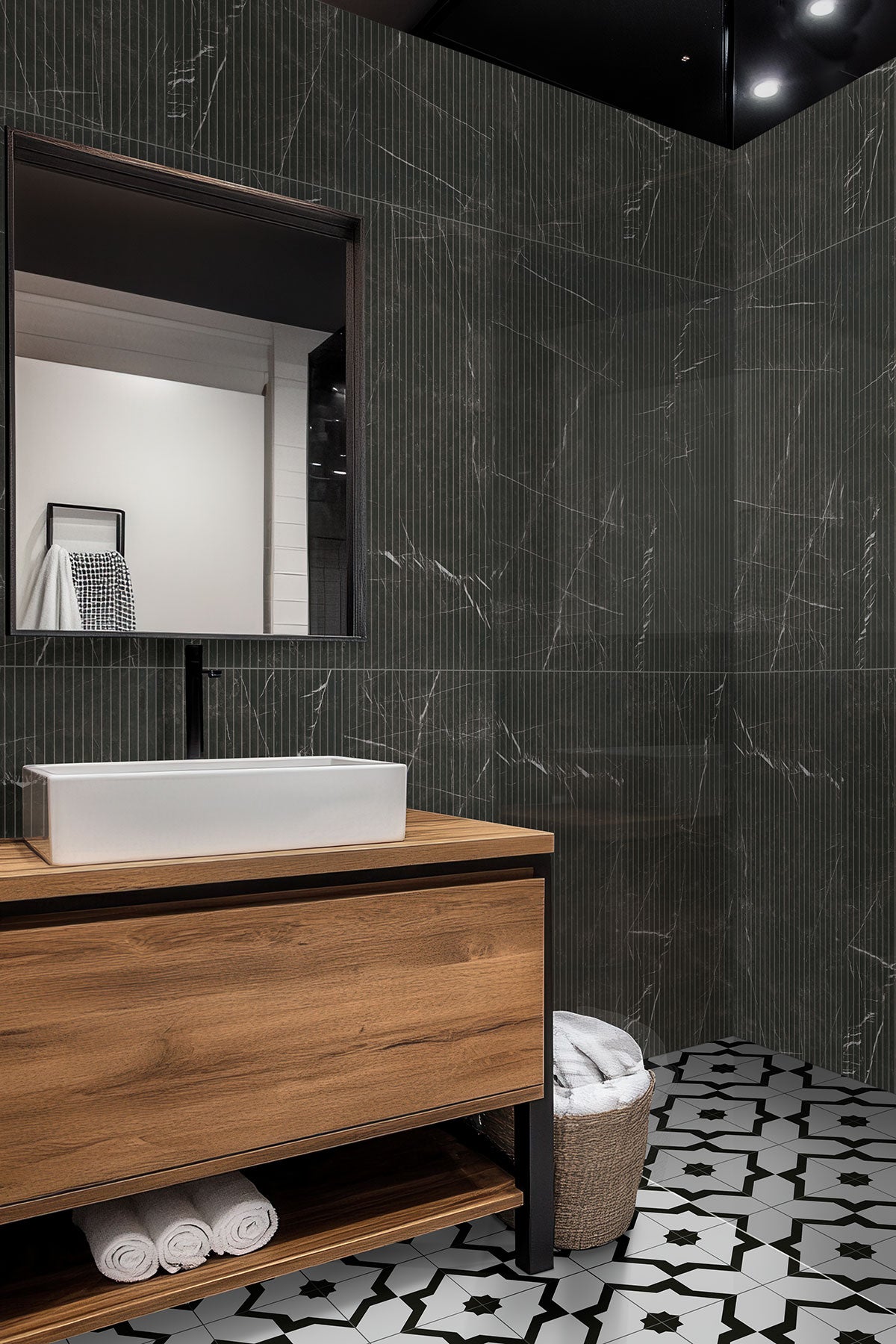 MSI Zaria Gia 8 x 8 Matte Porcelain tile (NZARGIA8X8) – MSI room scene (bathroom)
