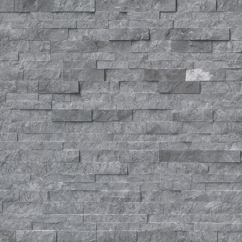 MSI Glacial Grey Marble stacked stone 6 x 18 (LPNLMGLAGRY618COR)