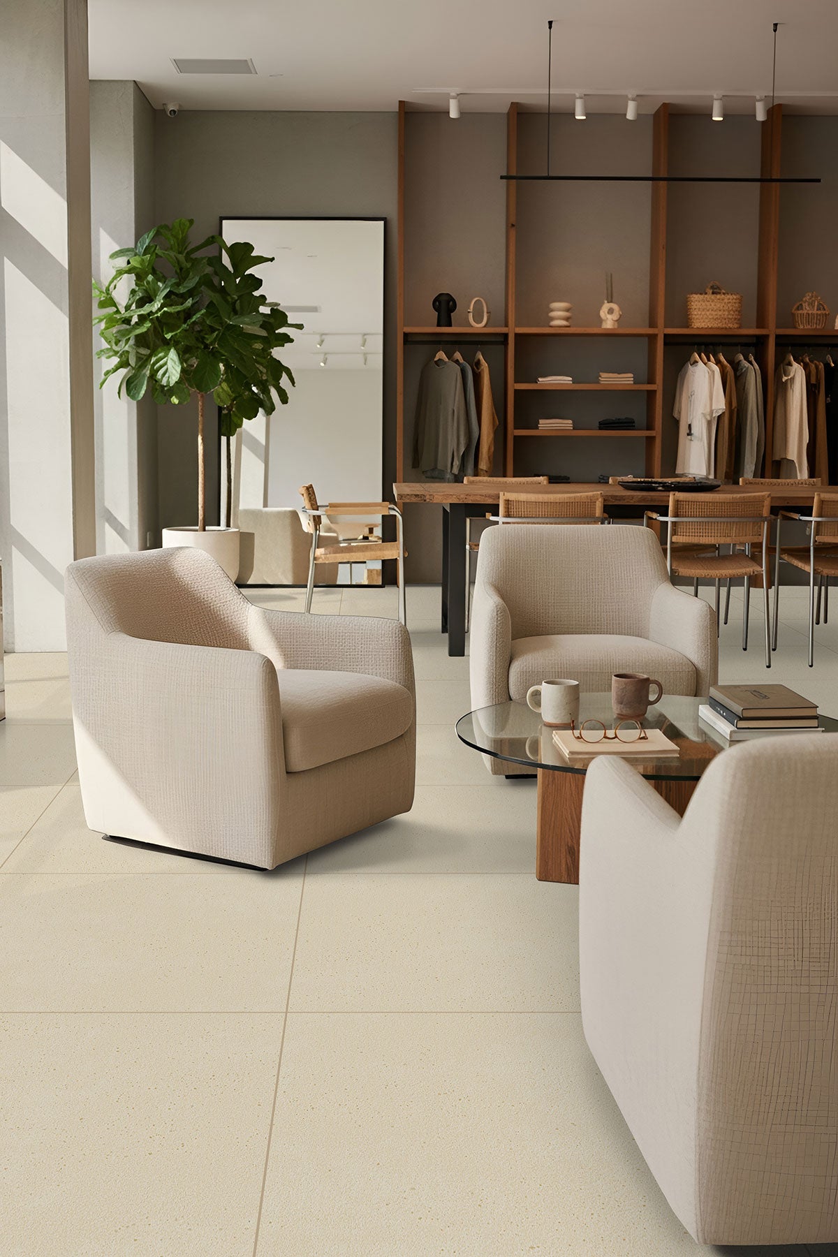 MSI Architecta Glacier 24 x 24 Matte Porcelain tile (NARCGLA2424) – MSI room scene