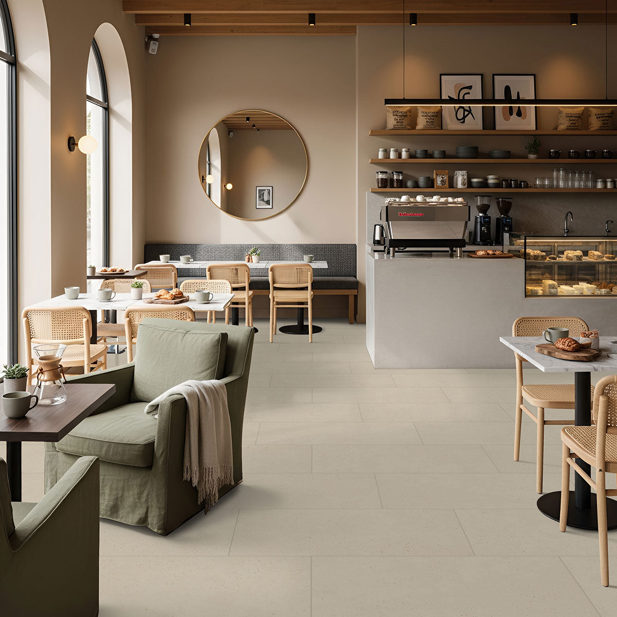 MSI Architecta Glacier 24 x 24 Matte Porcelain tile (NARCGLA2424-R11) – MSI room scene