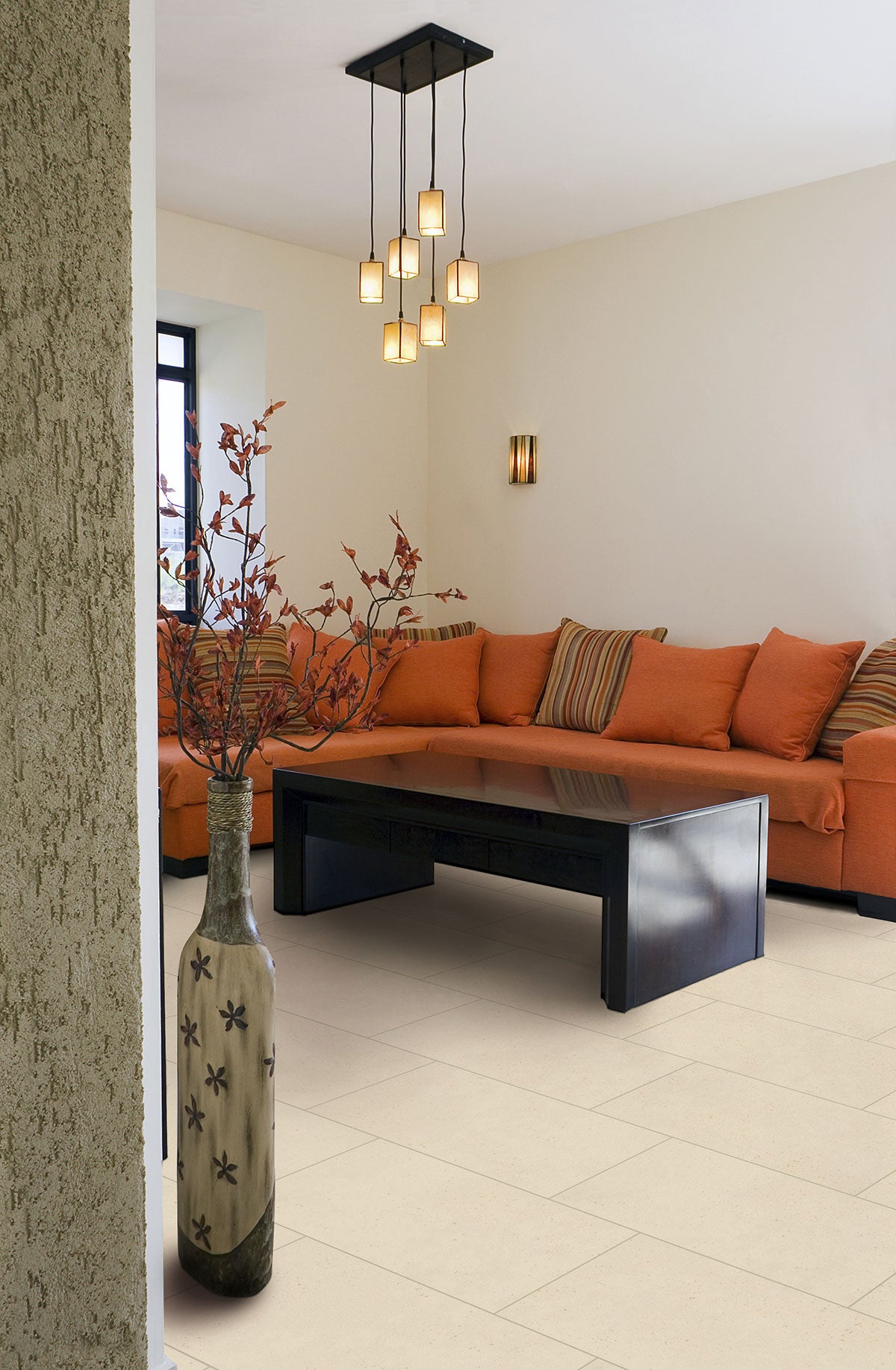 MSI Architecta Glacier 2 x 2 Matte Porcelain mosaic (NARCGLA2X2) – MSI room scene (living room)