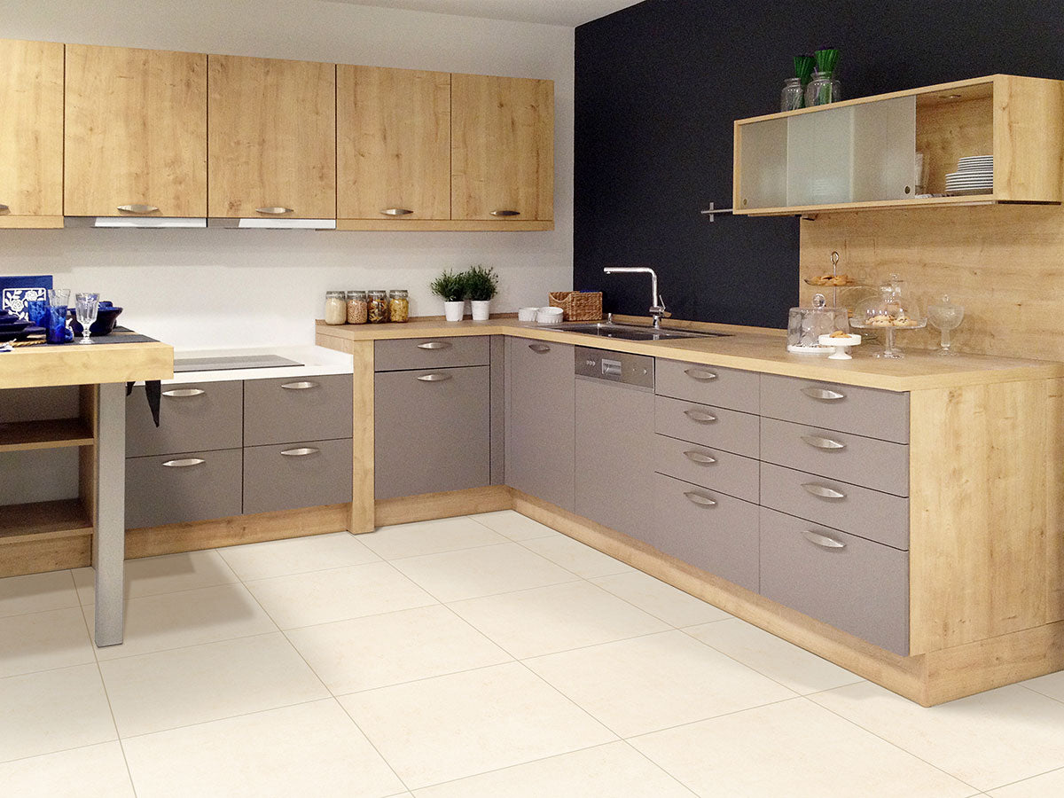MSI Dimensions Glacier 24 x 48 Matte Porcelain tile (NDIMGLA2448) – MSI room scene (kitchen)