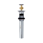 Stylish Pop-Up Bathroom Sink Drain with Overflow Polished Chrome D-700C