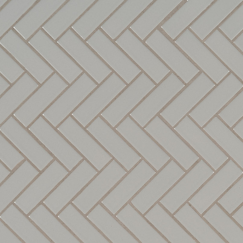 MSI Retro Herringbone Gray Glossy Porcelain mosaic (SMOT-PT-RETGRA-HB) – MSI product image