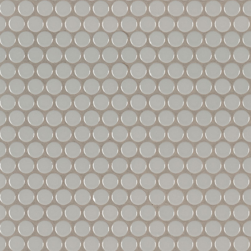 MSI Gray Penny Round Glossy Porcelain mosaic (SMOT-PT-PENRD-GRAY) – MSI product image