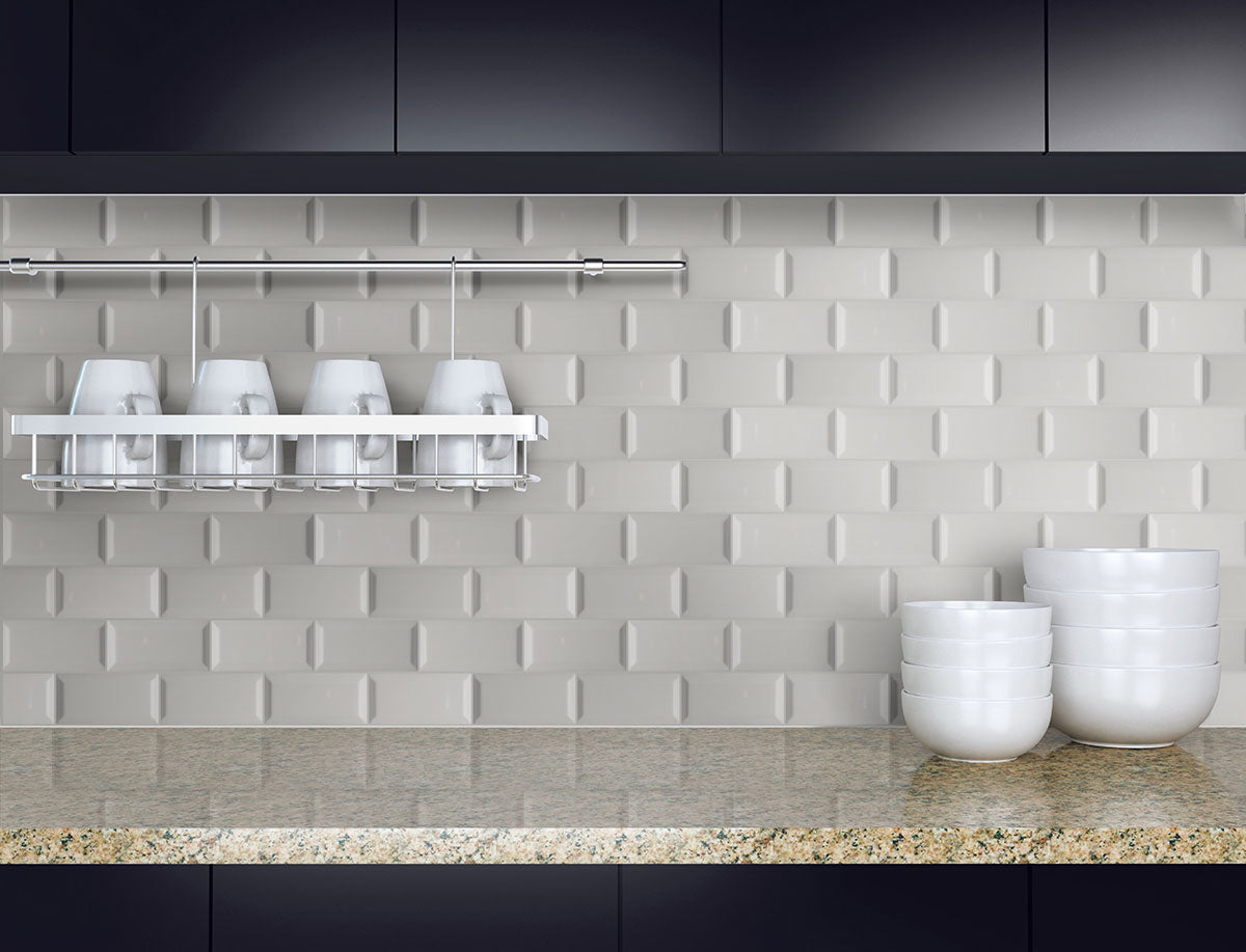 MSI Gray 3 x 6 Glossy Ceramic tile (NGRAGLO3X6BEV-N) – MSI room scene