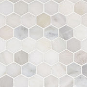 MSI Greecian White 2" Hexagon Polished Marble mosaic (SMOT-GRE-2HEXP) – MSI product image