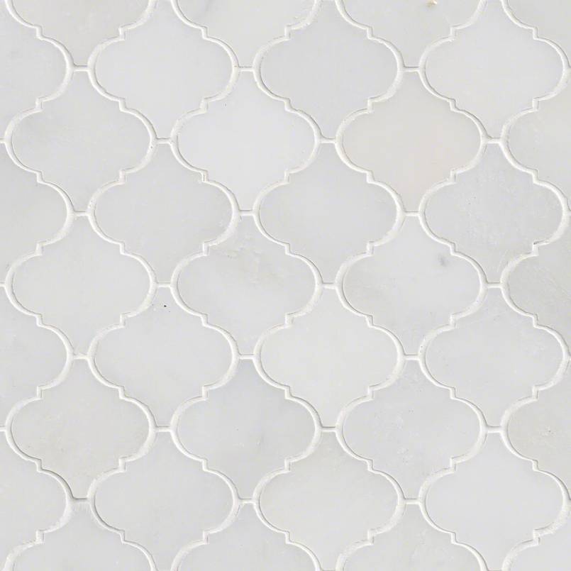 MSI Greecian White Arabesque Pattern Polished Marble mosaic (SMOT-GRE-AREBESQ) – MSI product image