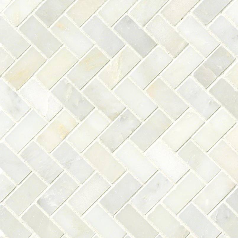 MSI Greecian White Herringbone Pattern Polished Marble mosaic (SMOT-GRE-HBP) – MSI product image