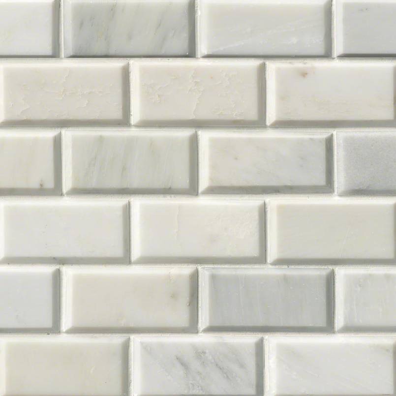 MSI Greecian White Beveled 2 x 4 Polished Marble mosaic (SMOT-GRE-2X4PB) – MSI product image