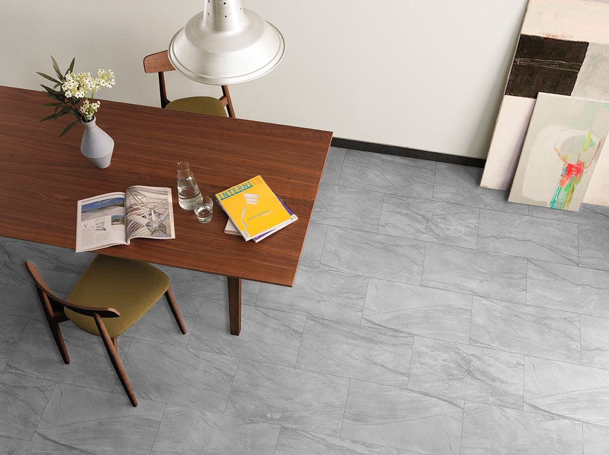 MSI Durban Grey 12 x 24 Polished Porcelain tile (NDURGRE1224P) – MSI room scene