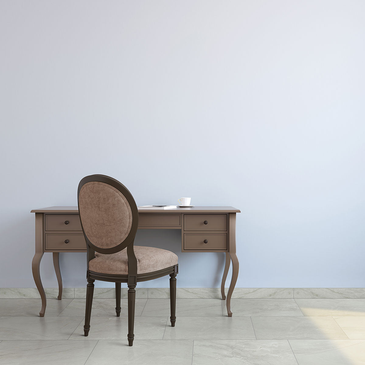 MSI Durban Grey 3 x 24 Polished Porcelain trim (NDURGRE3x24BNP) – MSI room scene