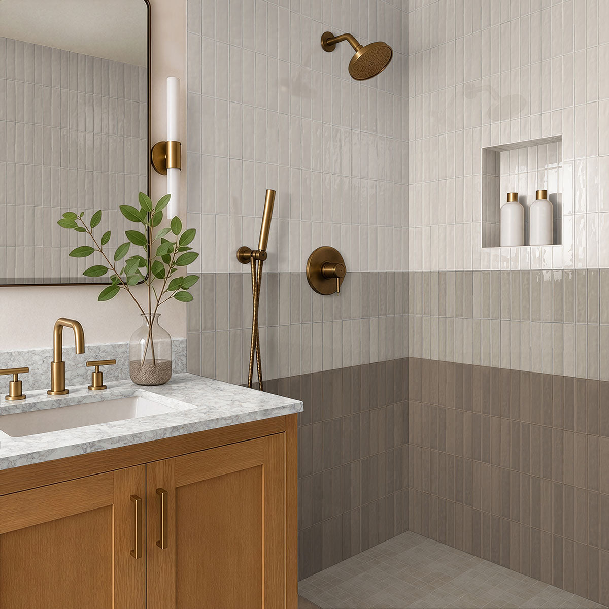 MSI Gridscale Gris 12 x 24 Matte Ceramic tile (NGRIDGRI1224) – MSI room scene (bathroom)