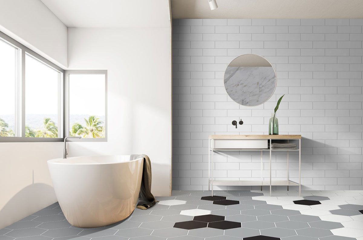 MSI Hexley Ecru 9 x 10.5 Matte Porcelain tile (NHEXECR9X10.5HEX) – MSI room scene