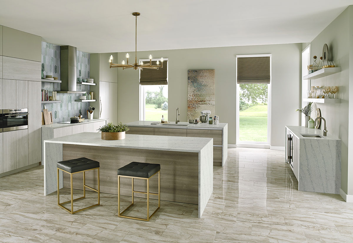 MSI Icelandic Green Picket Polished Marble mosaic (SMOT-ICEGRE-PKP) – MSI room scene (kitchen)