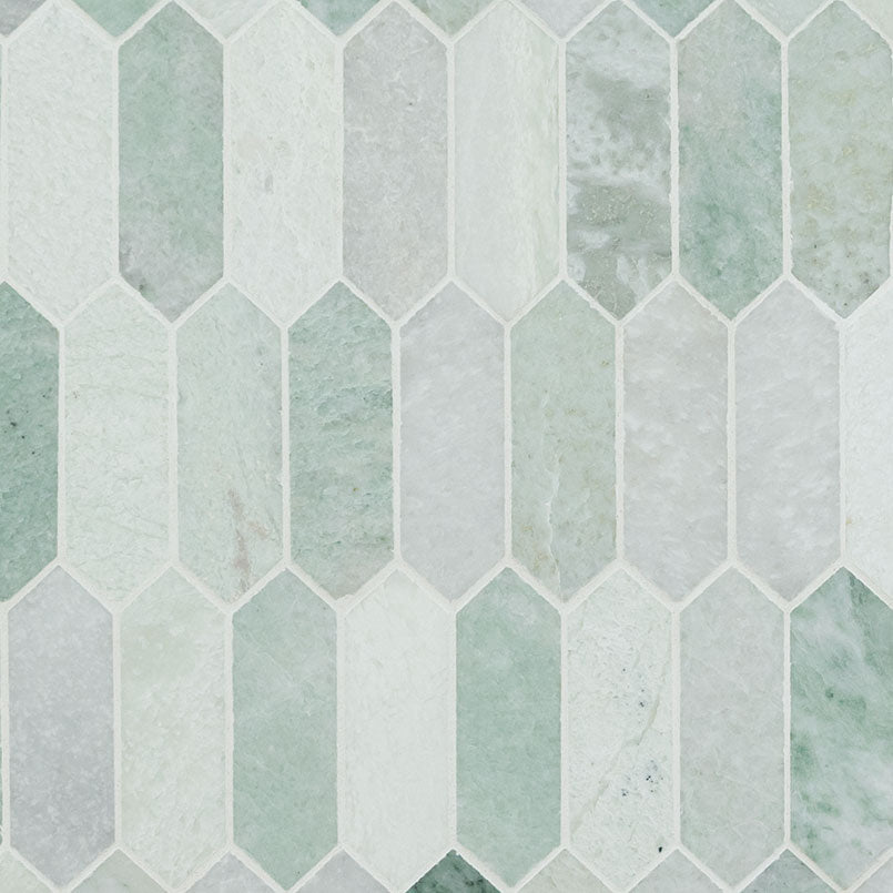 MSI Icelandic Green Picket Polished Marble mosaic (SMOT-ICEGRE-PKP) – MSI product image