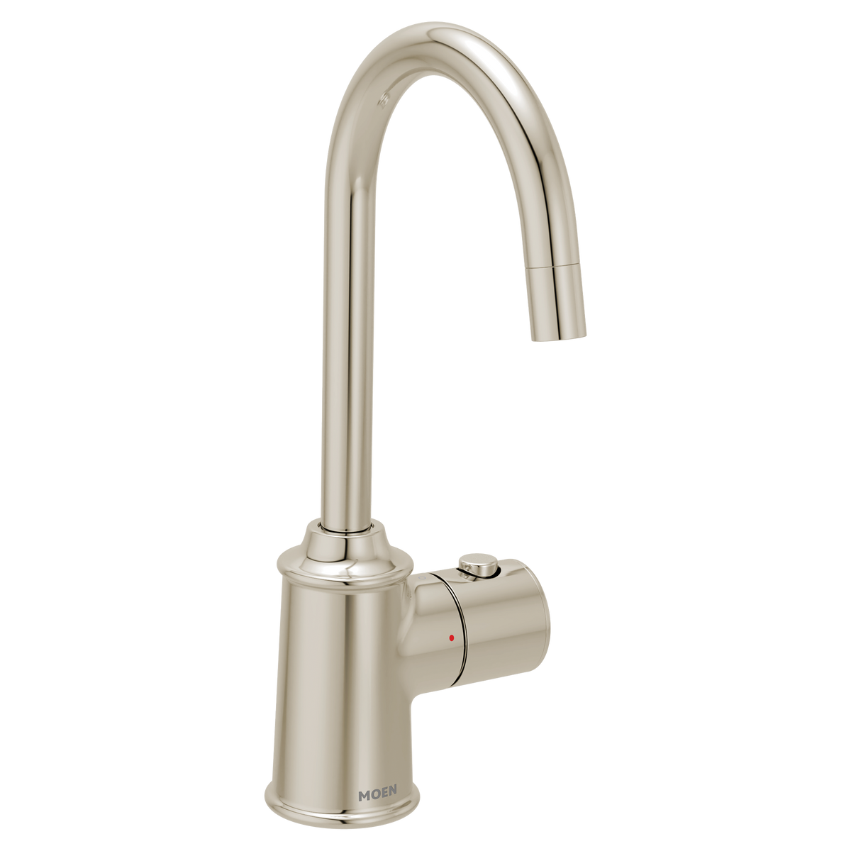 Moen Sip Traditional Single-Handle High-Arc Undermount Beverage Faucet IH7600 in Polished Nickel (IH7600NL)