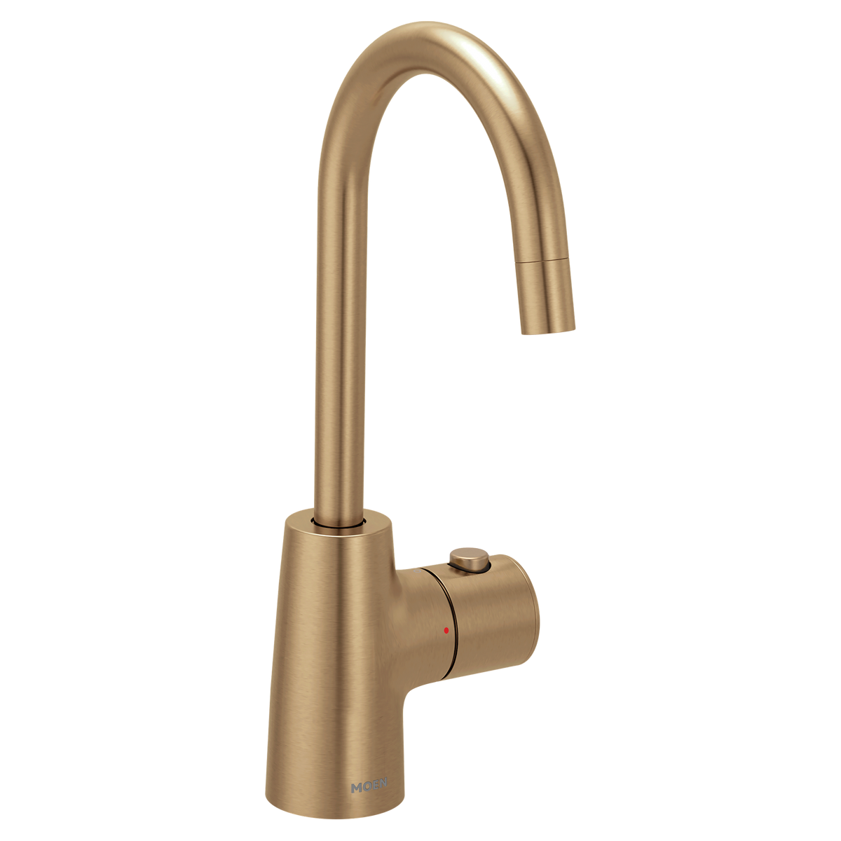 Moen Sip Transitional Single-Handle High-Arc Undermount Beverage Faucet IH7620 in Bronzed Gold (IH7620BZG)