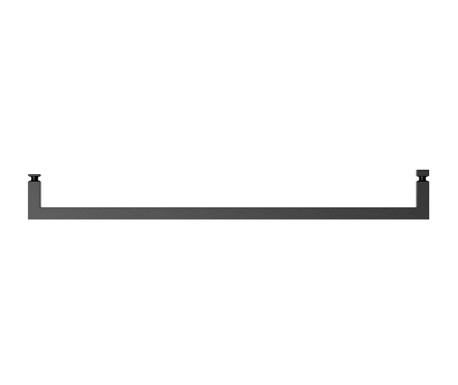 Incognito 57 Shaker 56-59 x 56 ¾ in. 8mm Bypass Tub Door for Alcove Installation with Shaker glass in Matte Black - Plumbing Market