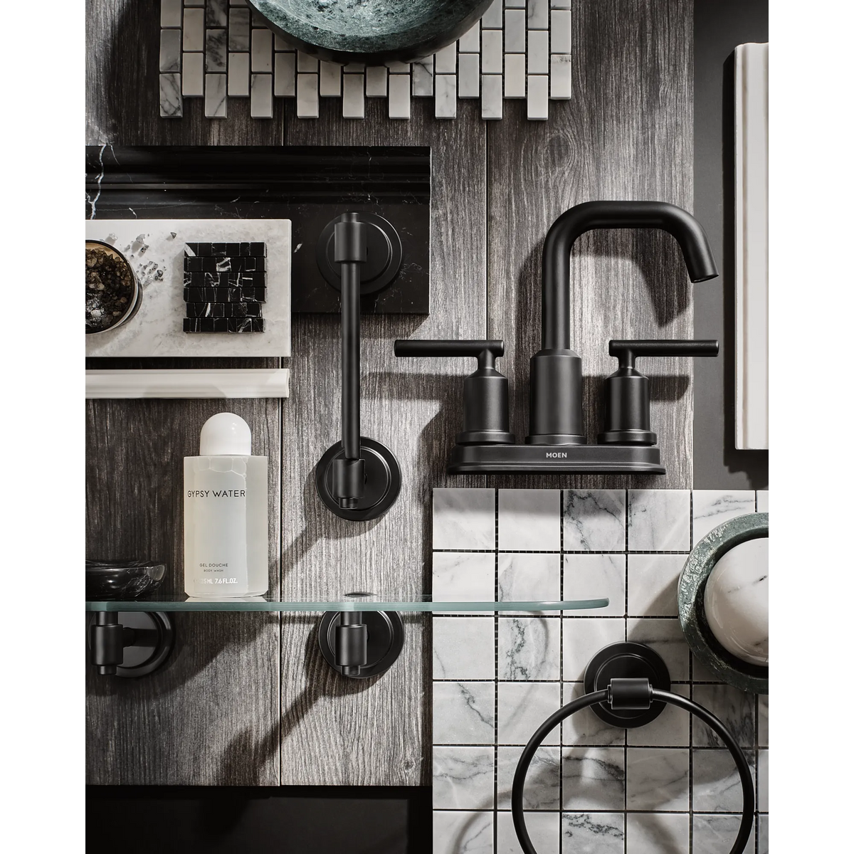 Moen Iso Vanity Shelf DN0790 in Matte Black (DN0790BL) - view 5