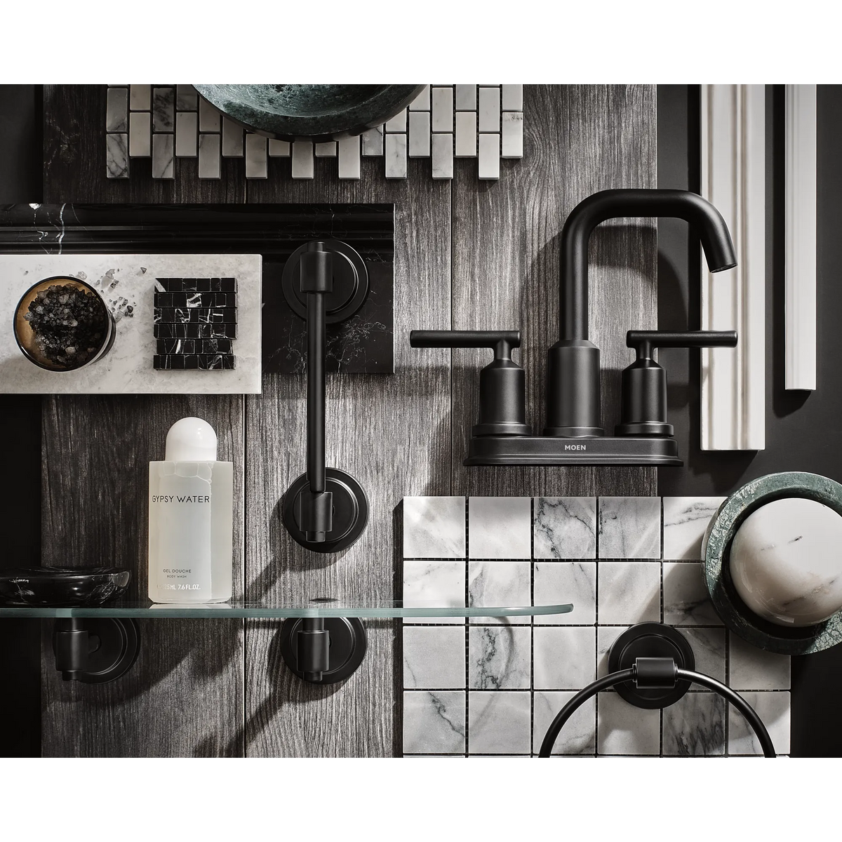 Moen Iso Vanity Shelf DN0790 in Matte Black (DN0790BL) - view 6