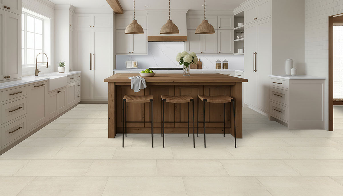MSI Trecento Ivorelle luxury vinyl plank 12 x 24 (VTRIVOREL12X24-5MM-12MIL)