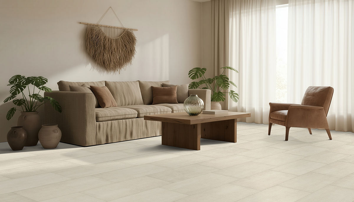 MSI Trecento Ivorelle luxury vinyl plank 12 x 24 (VTRIVOREL12X24-5MM-12MIL)