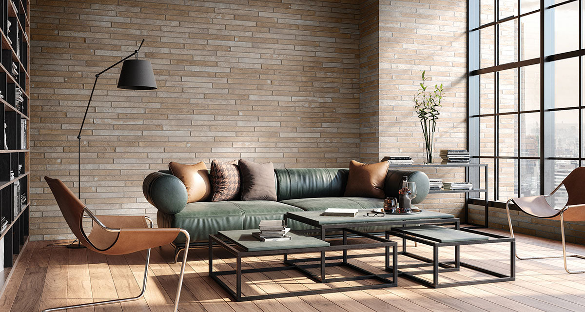 MSI Brickstone Ivory Brick 2 x 18 Matte Porcelain tile (NCAPIVOBRI2X18) – MSI room scene