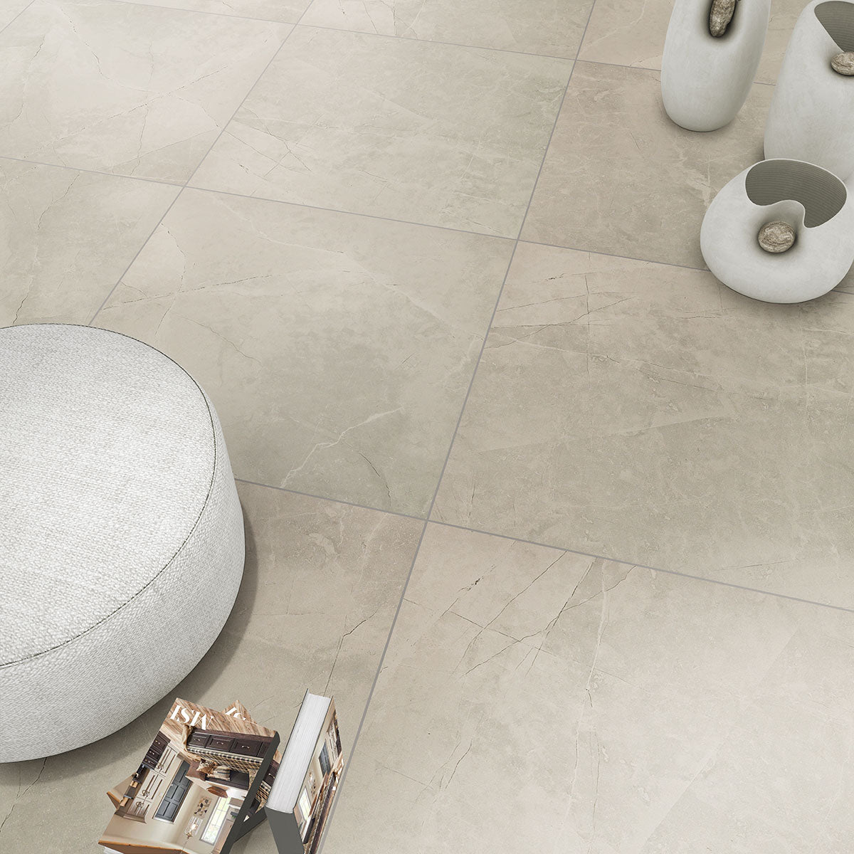 MSI Sande Ivory 48 x 48 Matte Porcelain tile (NSANIVO4848) – MSI room scene