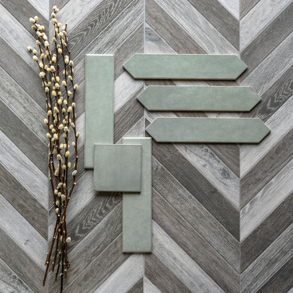 MSI Renzo Jade Picket 2.5 x 13 Glossy Ceramic tile (NRENJADPICK2.5X13) – MSI room scene