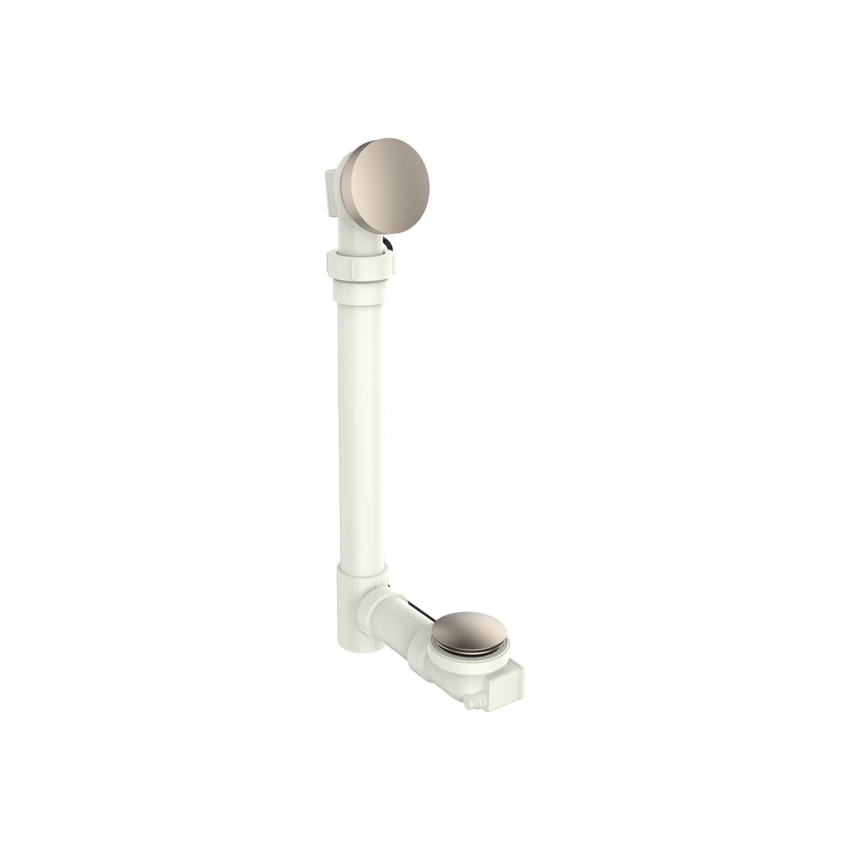 Victoria + Albert Freestanding Bathtub Overflow And Drain For Above-Floor Installation Box K-61 - Brushed Nickel