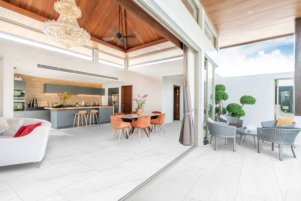 MSI Kaya Zermatta Blanca 12 x 24 Polished Porcelain tile (NKAYZERBLA1224P) – MSI room scene
