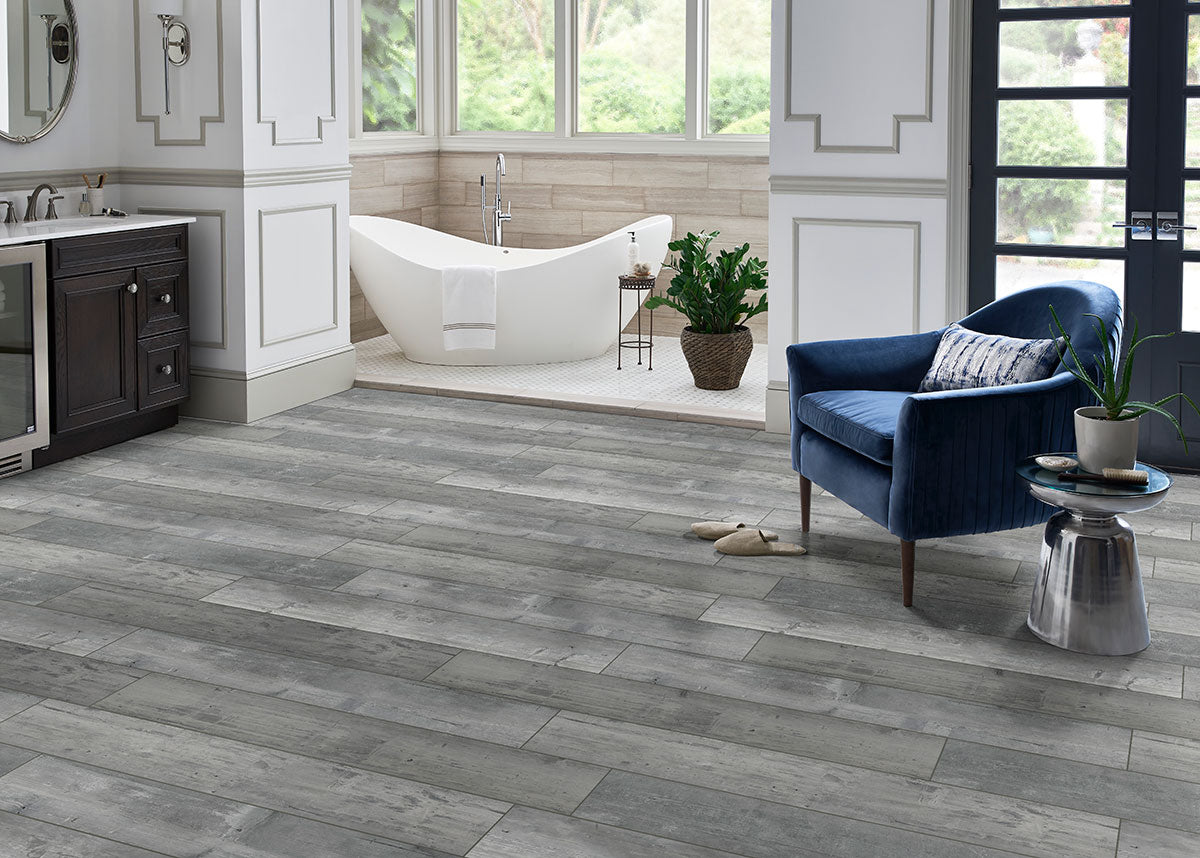 MSI Andover Kingsdown Gray luxury vinyl plank 7 x 48 (VTRKINGRA7X48-5MM-20MIL)