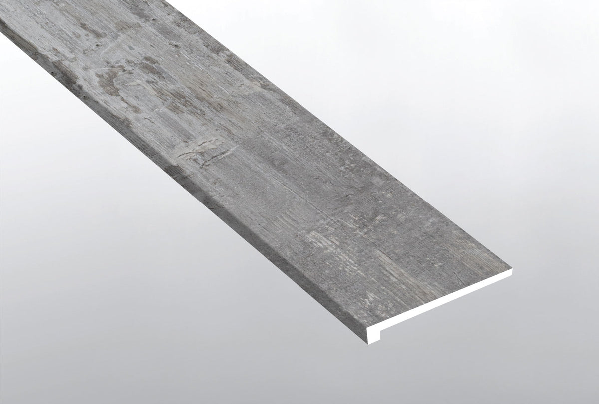 MSI Kingsdown Gray luxury vinyl stair tread eased edge (VTTKINGRA-ST-EE)