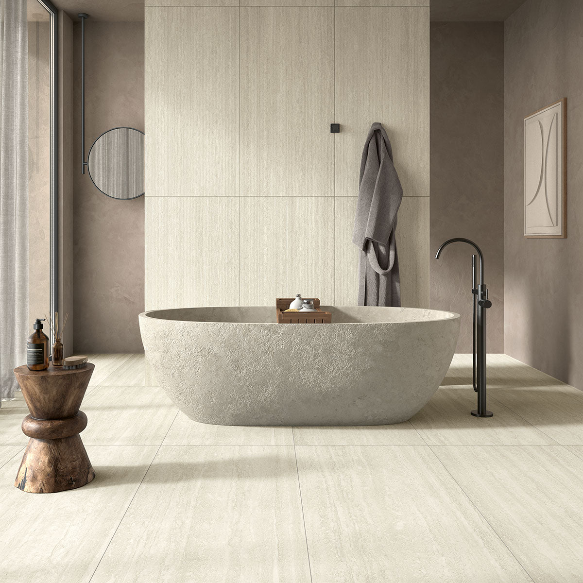 MSI Lablanca Ridge 24 x 48 Matte Porcelain tile (NCORLABLARID2448-3D) – MSI room scene