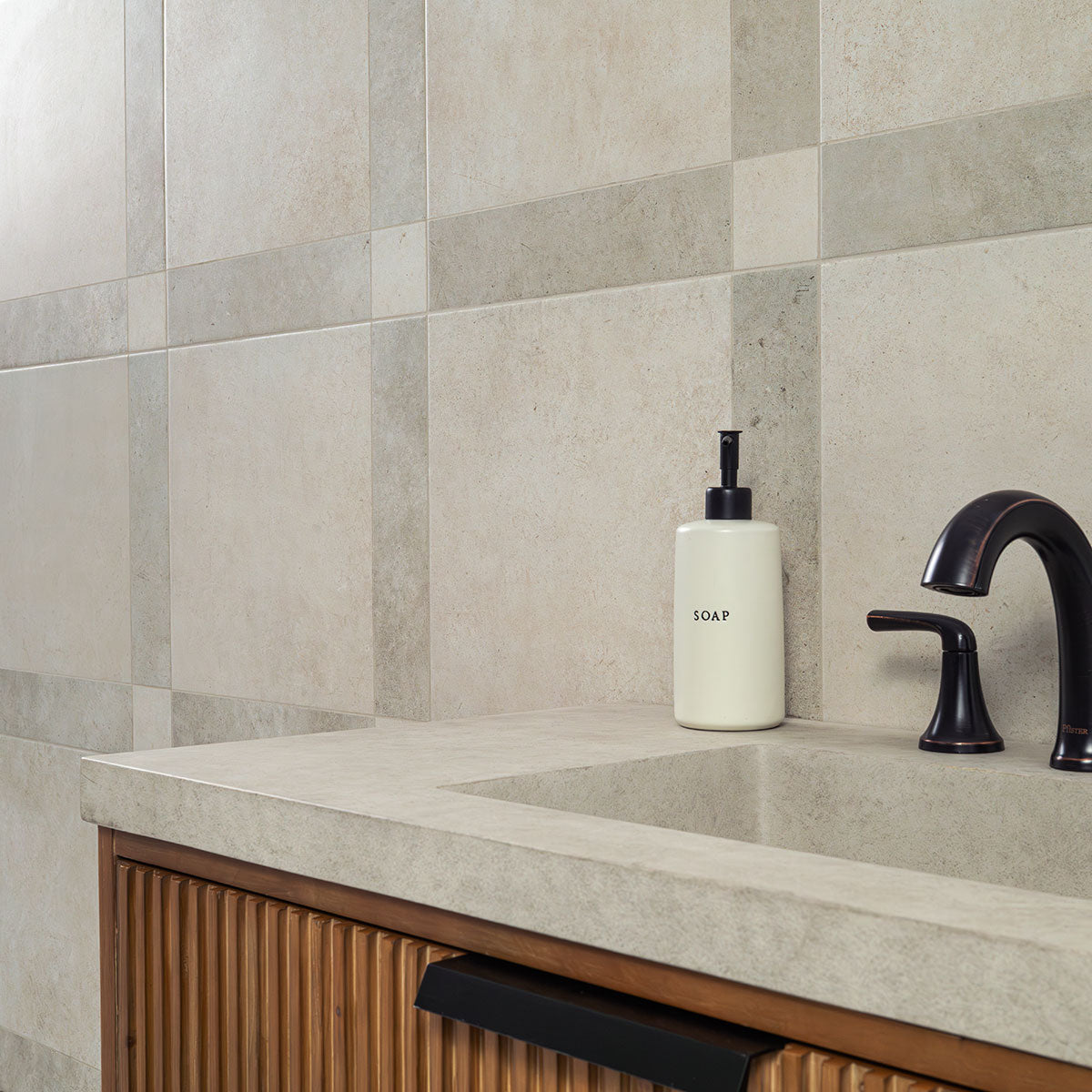 MSI Latte Blocchi 17 x 17 Matte Porcelain tile (NWGLATBLO1717) – MSI room scene