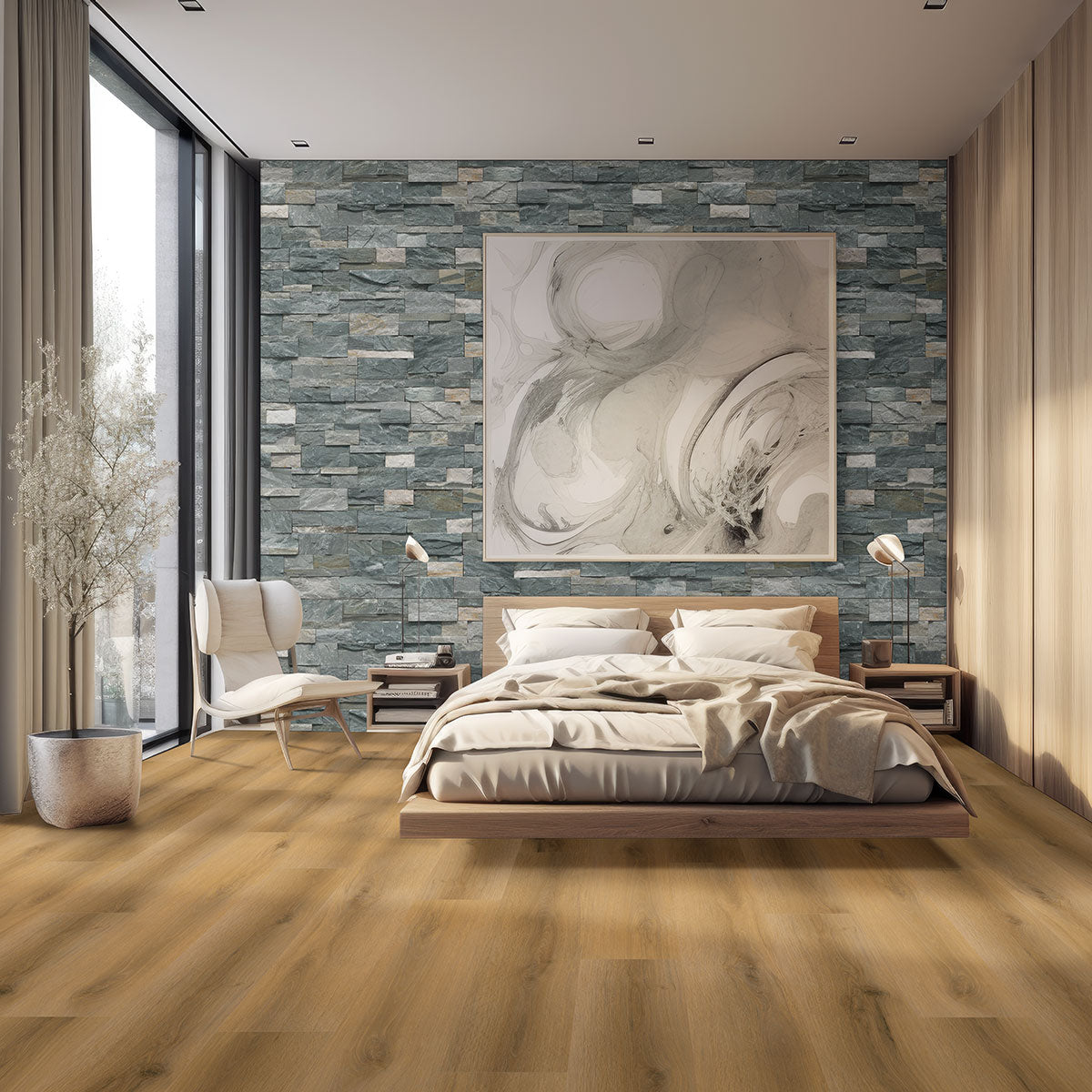 MSI Laurel Scandi luxury vinyl plank 9 x 48 (VTRSCANDI9X48-5MM-20MIL)