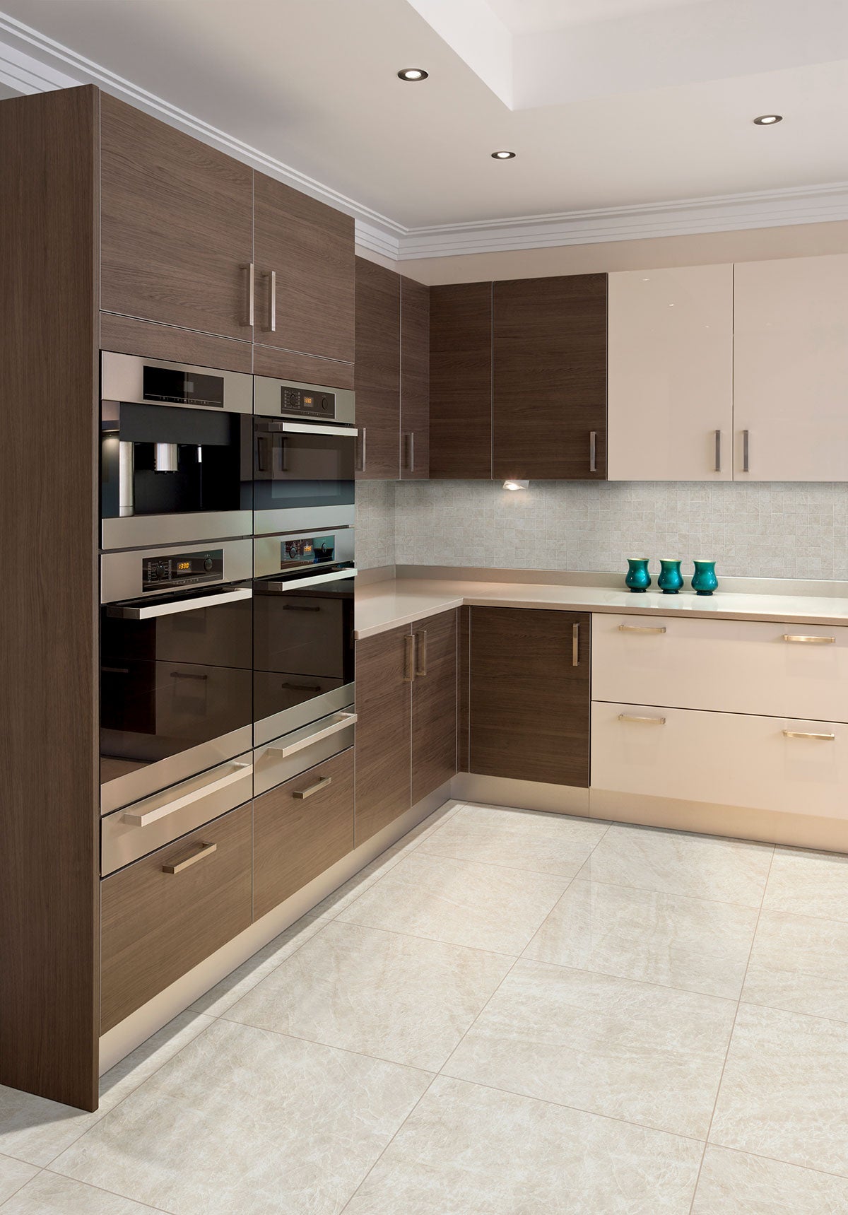 MSI Taja Ivory 24 x 48 Matte Porcelain tile (NTAJIVO2448) – MSI room scene (kitchen)