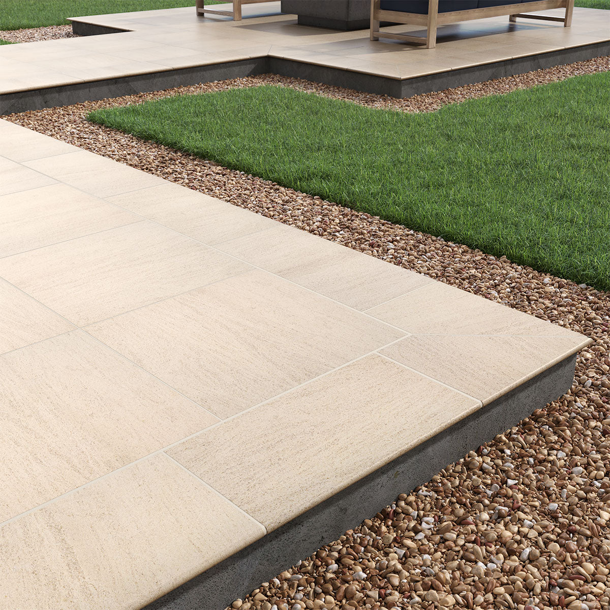 MSI Living Style Beige 18 x 36 Matte Porcelain tile (NLIVSTYBEI1836-N) – MSI room scene (living room)